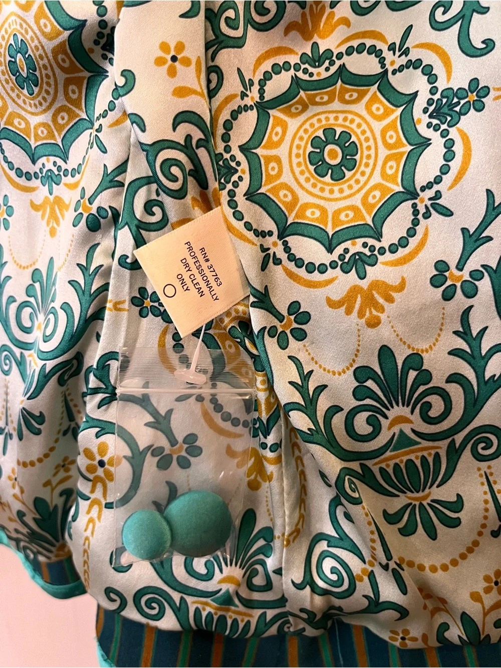 Original Penguin Green, Ochre & Teal Striped Blazer - Picture 6 of 6